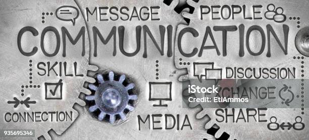 Foto de Conceito De Roda De Metal e mais fotos de stock de Comunicação - Comunicação, Negócios, Marketing