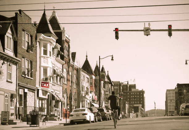 Allentown, Pennsylvania, United States, March 18 2018: Allentown downtown street