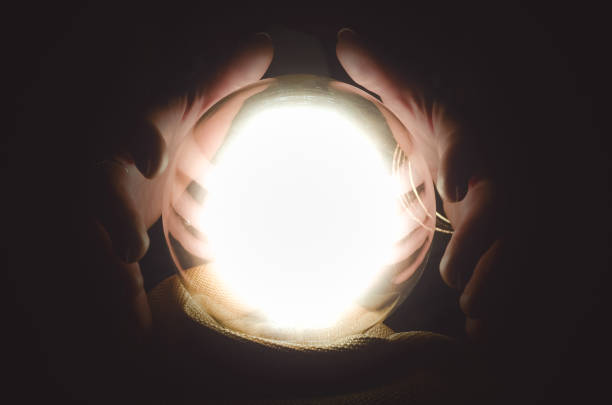 Crystal ball. Future reading. The seance. Fortune teller reading future with crystal ball. Seance concept. crystal ball photos stock pictures, royalty-free photos & images