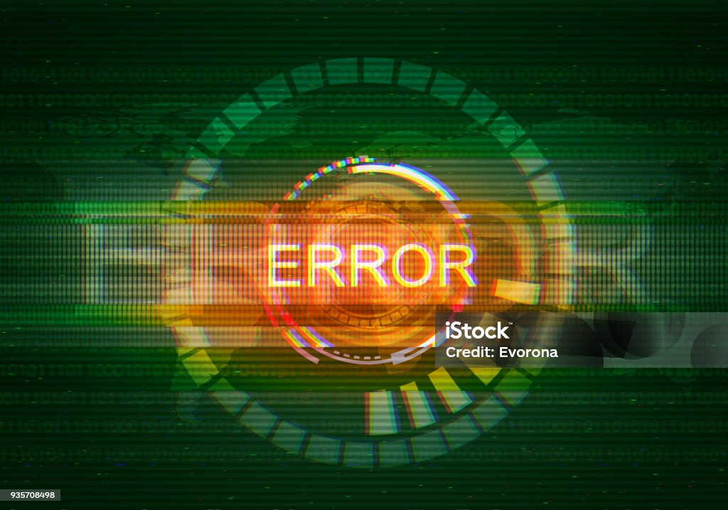 Distorted Error Screen Abstract Illustration Of Distorted Display Screen Stock Illustration ...