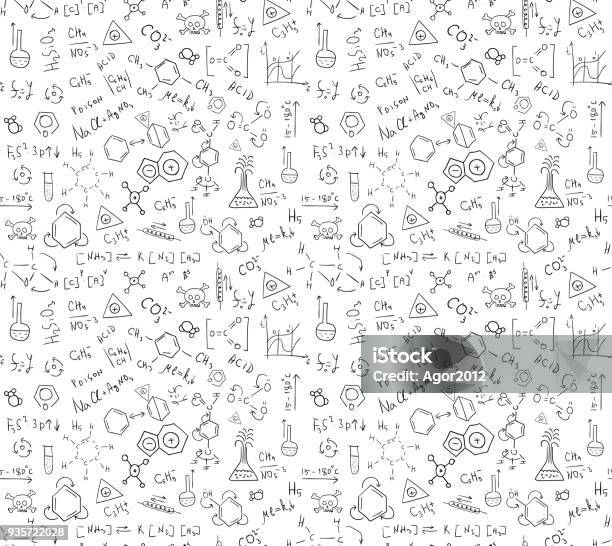 Chem Pattern Stock Illustration - Download Image Now - Science, Backgrounds, Chemistry