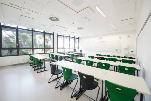istock Contemporary Empty School Classroom, Europe 935738260