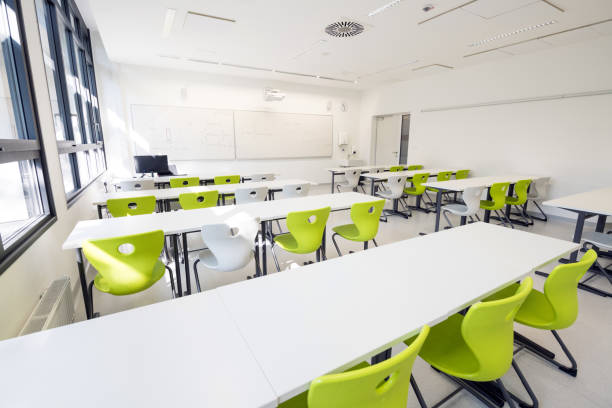 istock Contemporary Empty School Mathematics Classroom, Europe 935738330