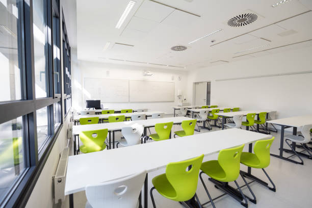 istock Contemporary Empty School Mathematics Classroom, Europe 935738336