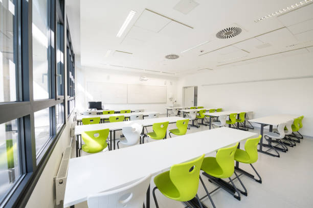 istock Contemporary Empty School Mathematics Classroom, Europe 935738354