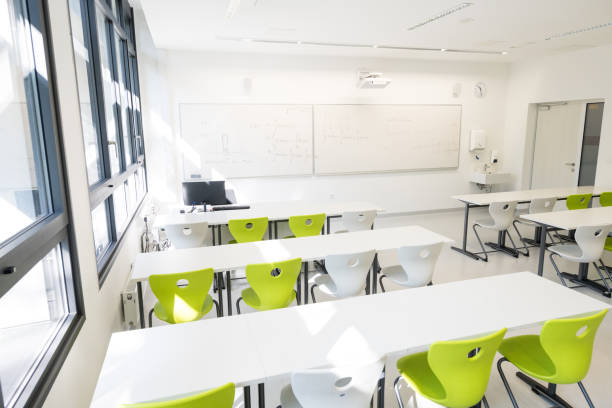 istock Contemporary Empty School Mathematics Classroom, Europe 935738358