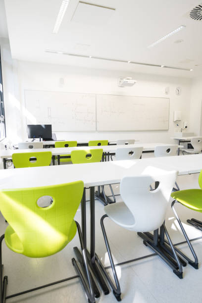istock Contemporary Empty School Mathematics Classroom, Europe 935738386