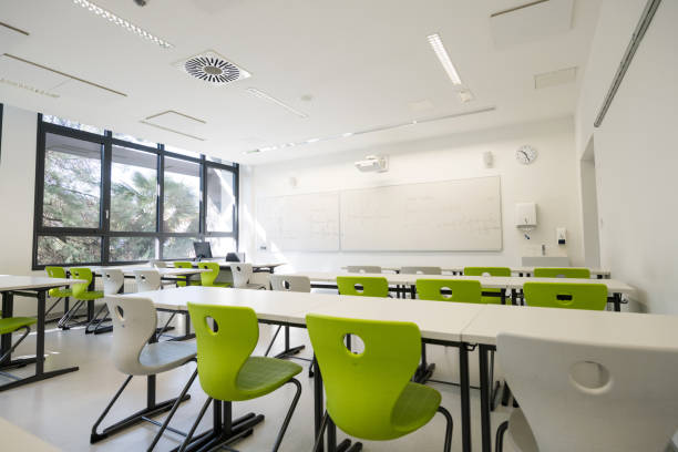 istock Contemporary Empty School Mathematics Classroom, Europe 935738412