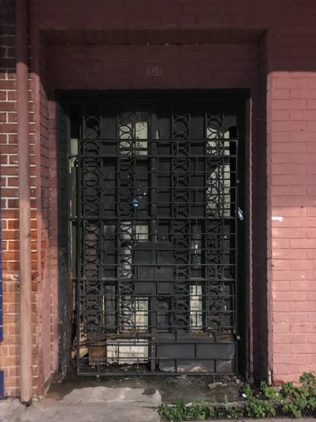 istock Antique metal double doors with glass windows 935750862