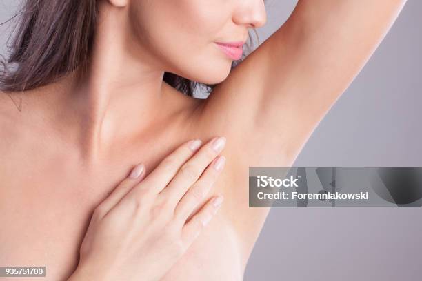 Close Up Of Female Armpit Stock Photo - Download Image Now - Hair Removal, Armpit, Under the Arm