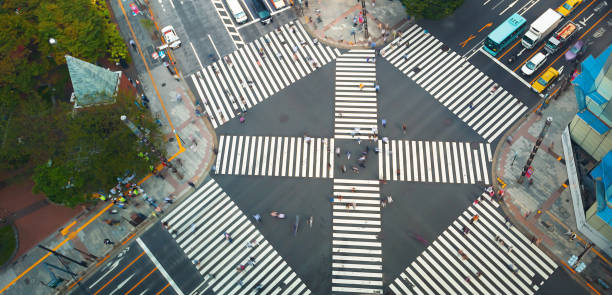 istock Aerial view of a big intersection in Tokyo 935771562