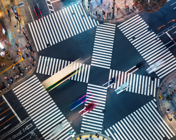 istock Aerial view of a big intersection in Tokyo 935771566