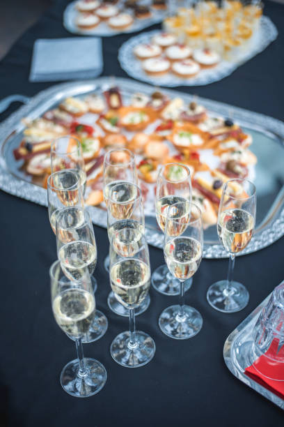 istock Canapes and champagne for reception 935774642