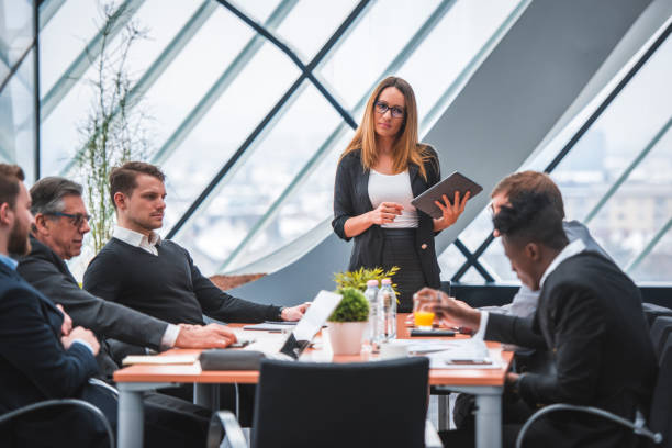 istock Businesswoman having a presentation during a meeting 935776994