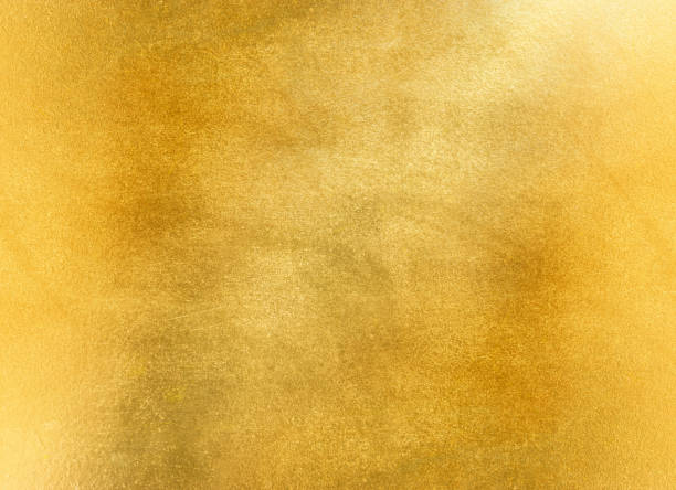 istock Shiny yellow leaf gold foil texture 935787446