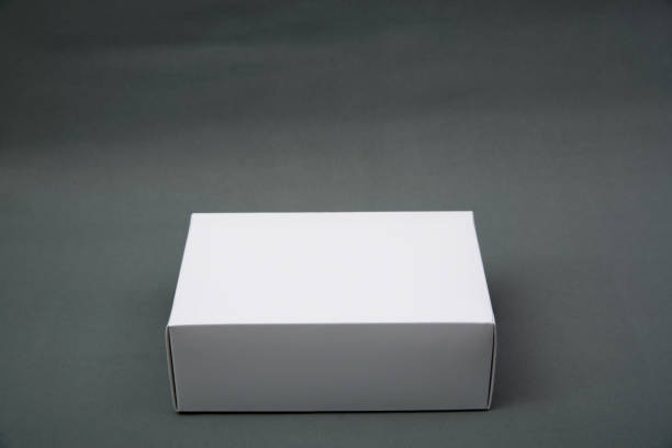 istock Empty Package white cardboard box or tray  for product on grey background. 935803064