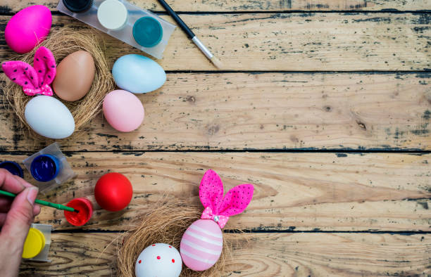 istock Happy Easter day, bunny and egg for celebrate in April. 935822026