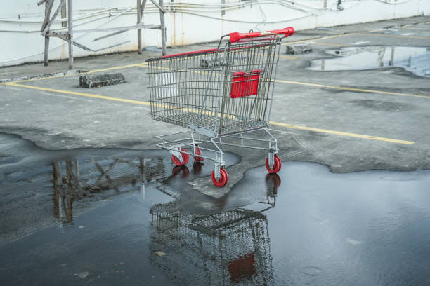 istock Empty Shopping Cart at Parking Lot 935832428