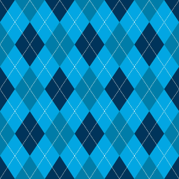ilustrações de stock, clip art, desenhos animados e ícones de seamless argyle pattern. retro blue color .vector, - pattern harlequin jester backgrounds