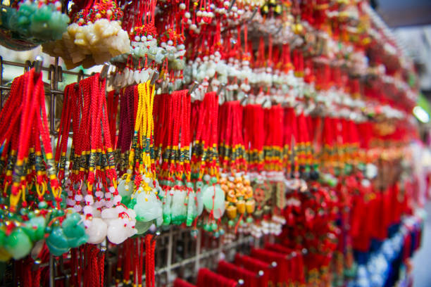 istock Traditional Chinese stone amulets made of jade 935909108