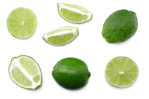 istock healthy food. sliced lime isolated on white background top view 935913852