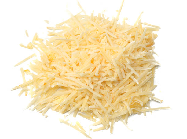 istock grated cheese isolated on white background. top view 935913882