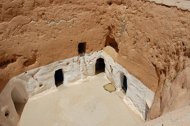 istock Courtyard of troglodyte cave. 93591558