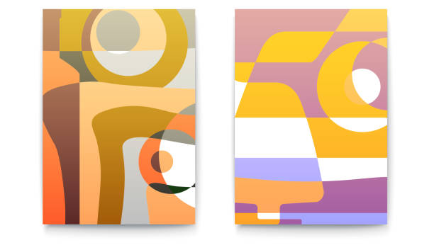istock Abstract backgrounds for Cafe menu. Retro design templates for restaurant menu card. Set of cards for corporate identity, flyer or cover, 3D illustration 935932404