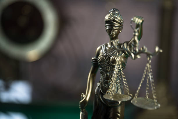 istock Law concept with Themis, symbol of justice. 935942622