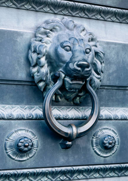 istock Lion head door knocker 935951474