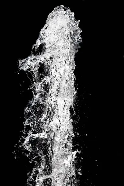 Photo of Water splash over black background