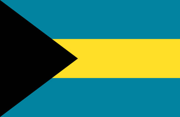 illustrations, cliparts, dessins animés et icônes de drapeau des bahamas - bahamian flag