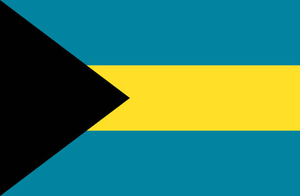 illustrazioni stock, clip art, cartoni animati e icone di tendenza di bandiera delle bahamas - bahamian flag