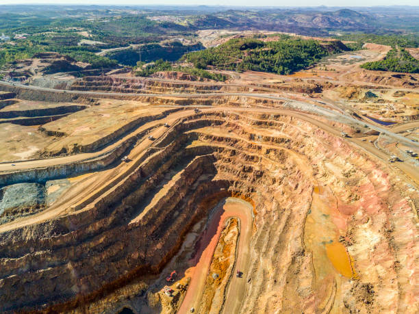 istock Aerial view of huge, open pit mine 935973984