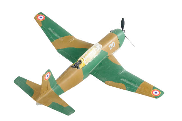 istock Brown plastic plane isolated on the white background 935979250