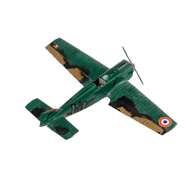 istock Green plastic plane isolated on the white background 935979256