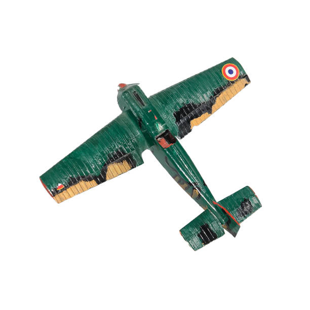 istock Green plastic plane isolated on the white background 935979272
