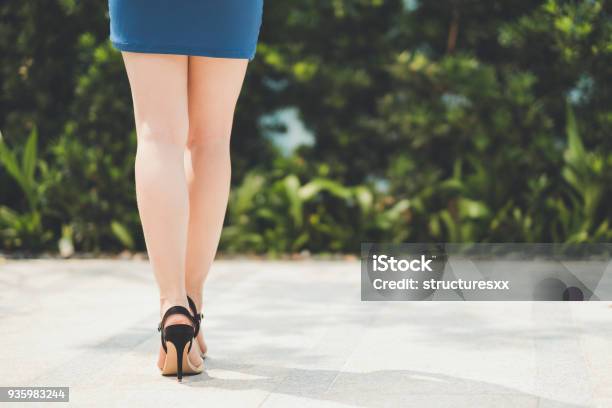Woman Legs In Skirt And High Heel Stock Photo - Download Image Now - Adult, Adults Only, Asian and Indian Ethnicities - iStock