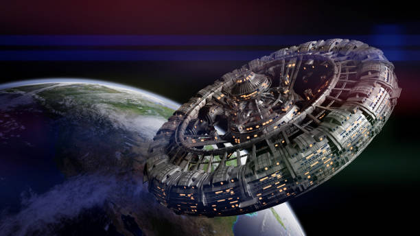 istock futuristic space station in orbit of planet Earth 935997800