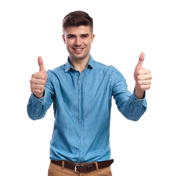 istock happy casual man making the ok sign 935998188