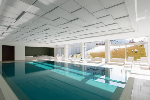 istock Covered swimming pool in a private residence 935998328