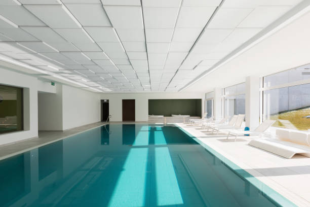 istock Covered swimming pool in a private residence 936000370