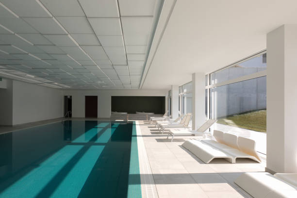 Covered swimming pool in a private residence