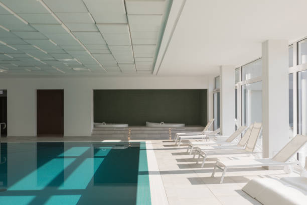 istock Covered swimming pool in a private residence 936000446