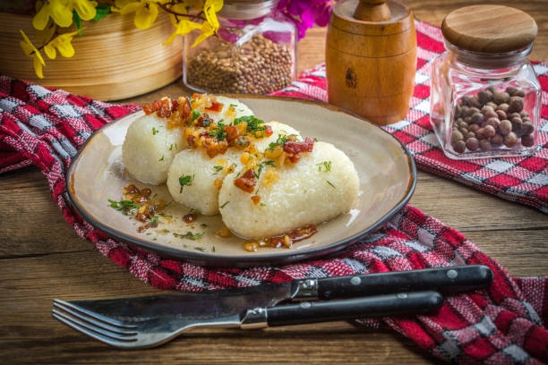 istock Potato dumplings stuffed with minced meat. 936001408