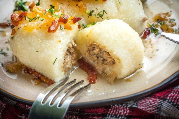 istock Potato dumplings stuffed with minced meat. 936003906
