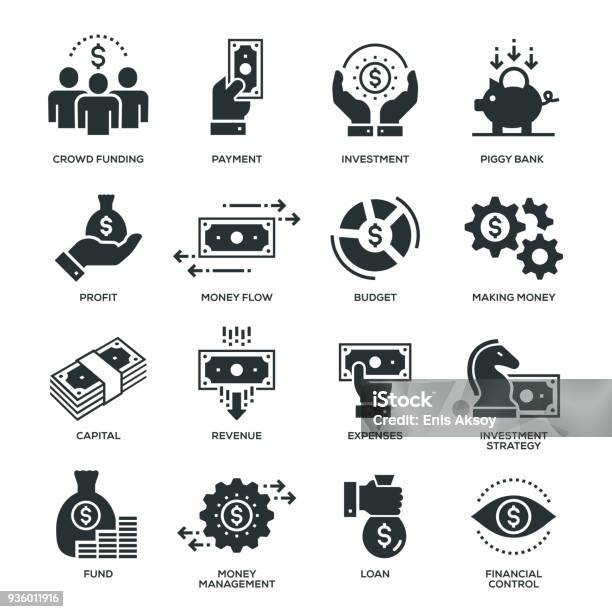 Finance Icons Stock Illustration - Download Image Now - Currency, Savings, Investment