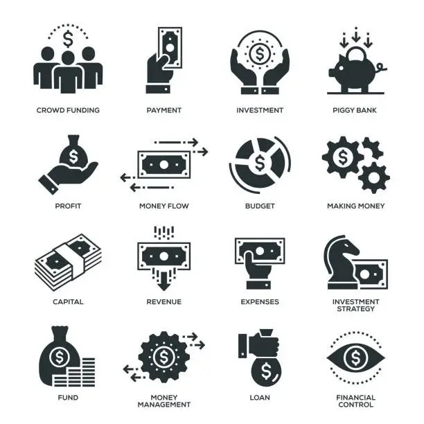 Vector illustration of Finance Icons