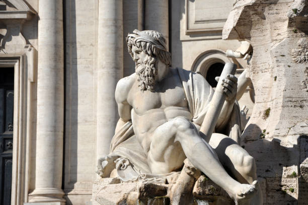 istock Fountain of the Four rivers statue, Rome 936012566