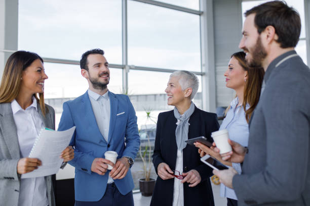 istock Corporate professional having a stand up meeting 936015852